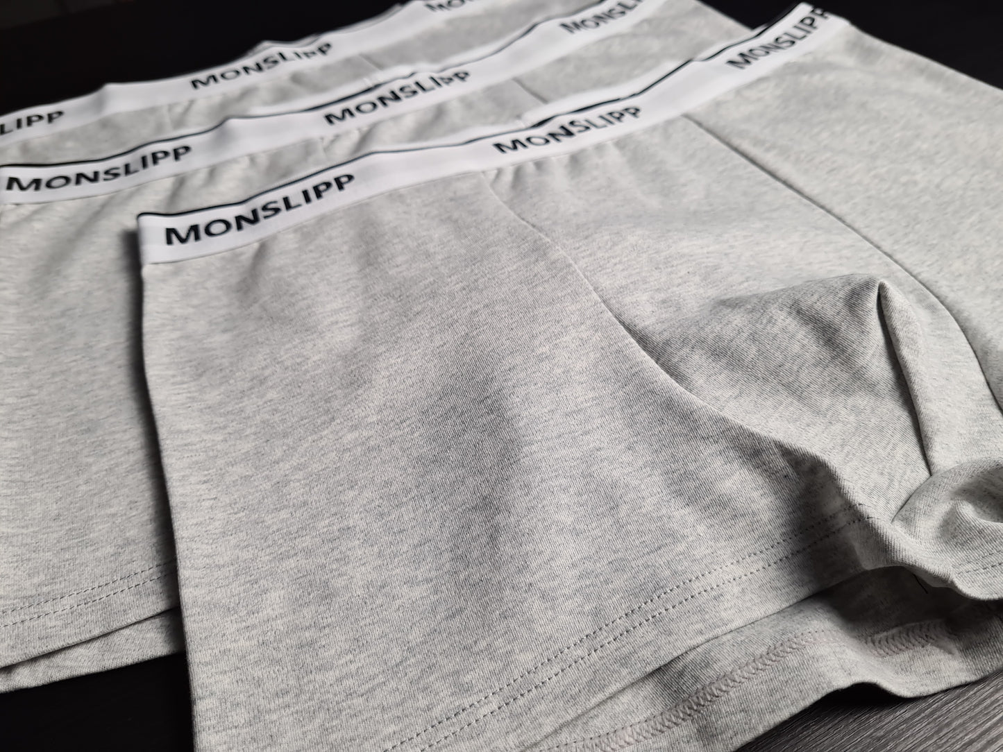 Monslipp – Lot de 3 Boxers Homme en Coton Doux